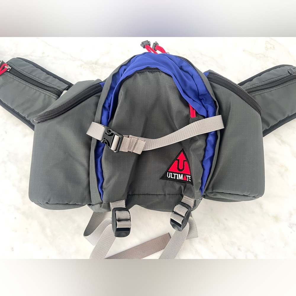 Vintage REI Ultimate Gemini 4S Outdoor Fanny Hip Pack Bag - Graphite / Cobalt